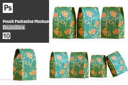 Pouch brown color Mockup Bundles