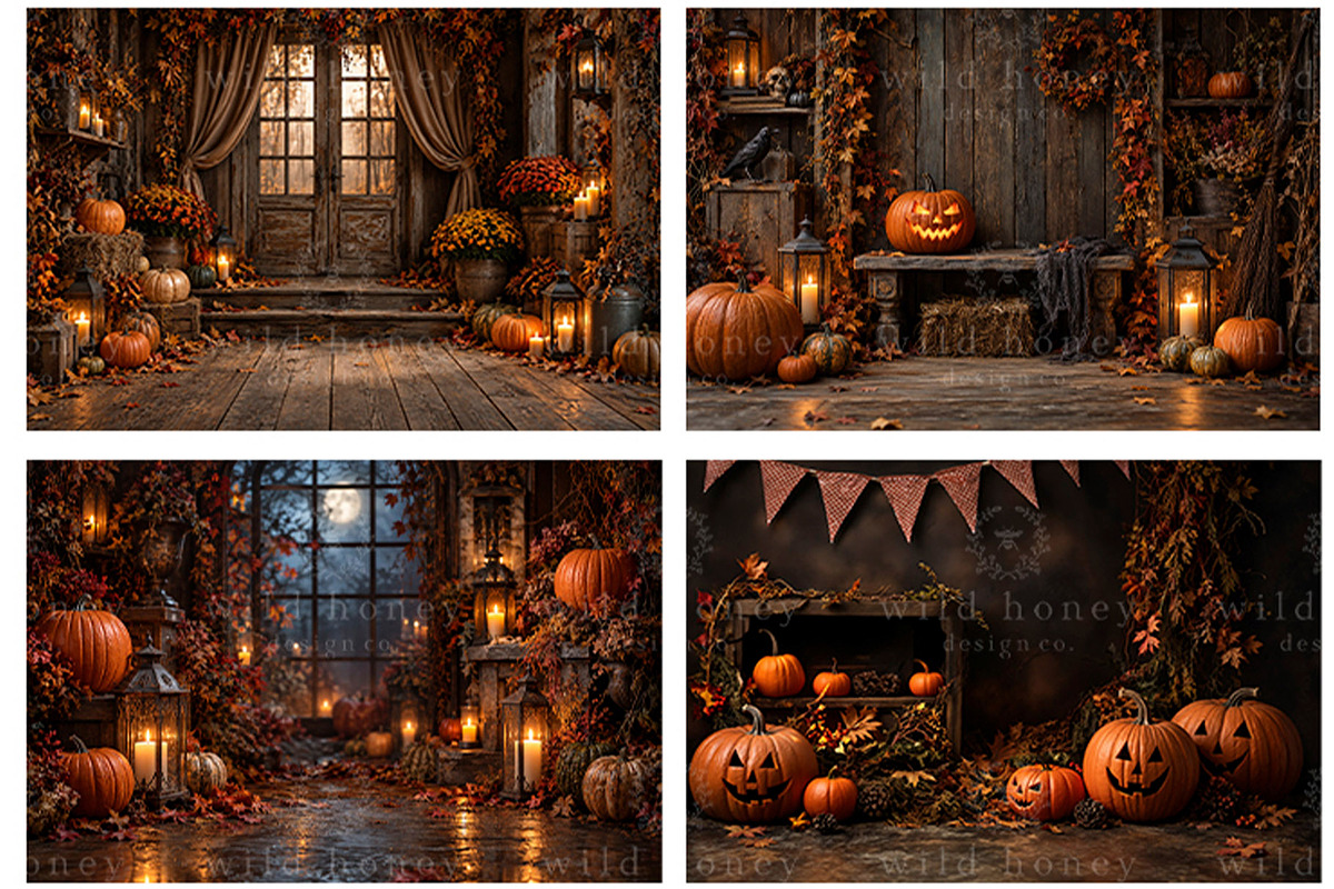 Halloween Digital Backdrop BUNDLE, a Layer Style Add-On by Wild Honey Design Co. (Photo 6 of 6)