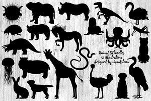 Wild Animal Silhouette Bundle