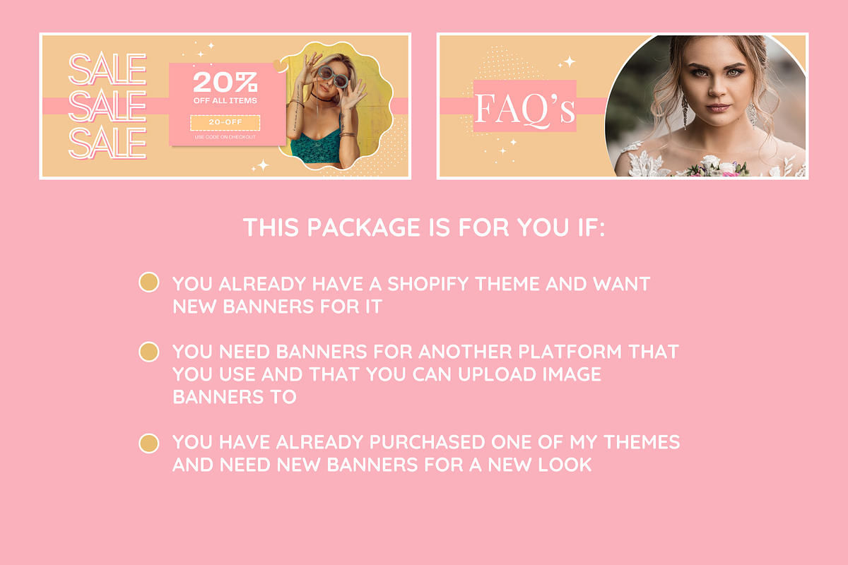 Cute Rose Gold Shop Banner Templates, a Shopify Template by SunshineStudioBoutique (Photo 5 of 9)