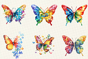 Autism Butterfly Clipart, an Illustration by OK Design (Thumbnail 5 of 5)