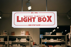 Store Light Box Mockup, an Advertising Mockup by Designer Dude