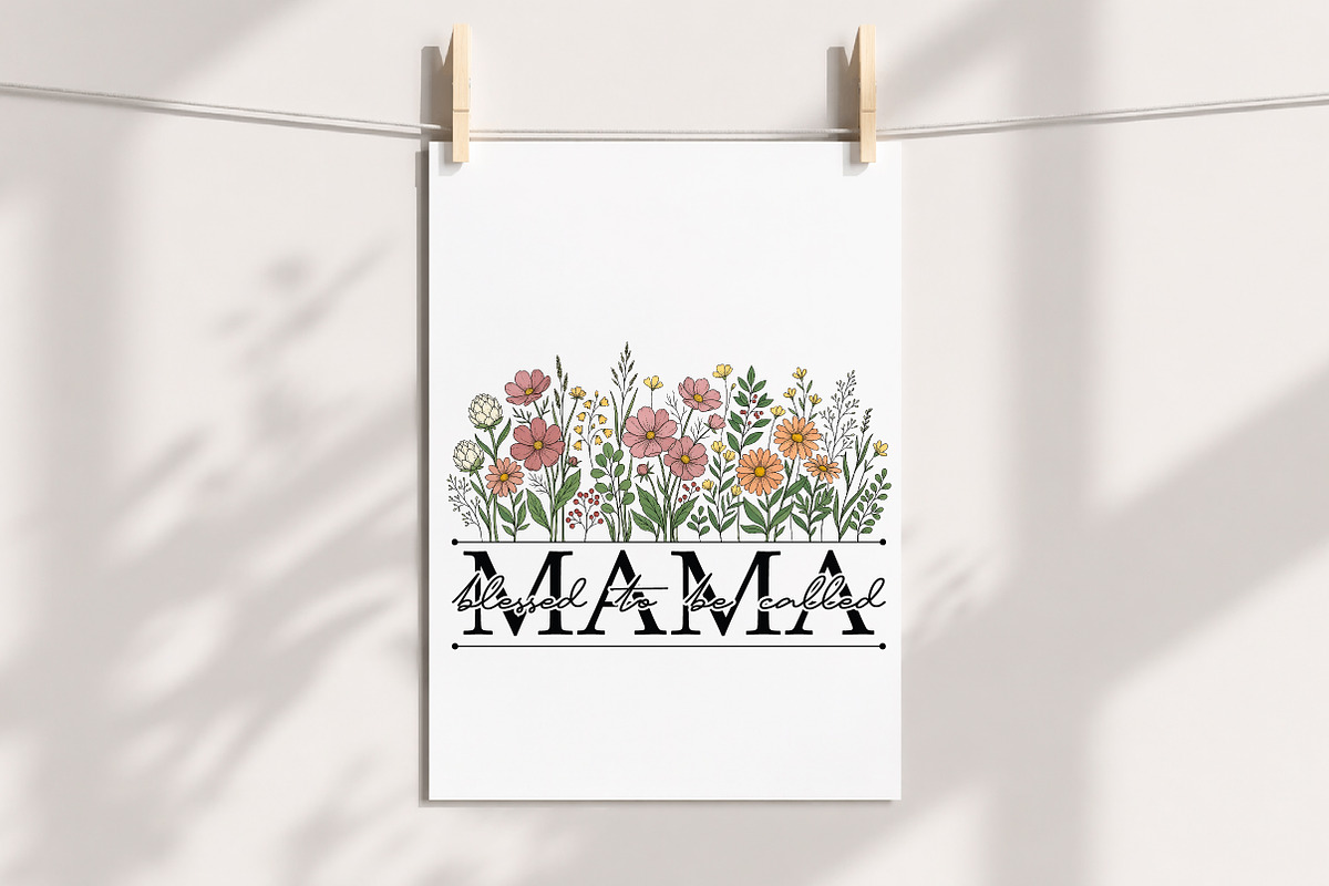 Blessed to Be Called Mama PNG, a Seasonal Illustration by Libby Wishes (Photo 4 of 5)