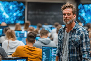 Male Professor Teaching Programming, a Photo by Pixeness Studio