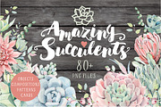 AMAZING SUCCULENTS Watercolor set, an Illustration by Lemaris (Thumbnail 1 of 9)