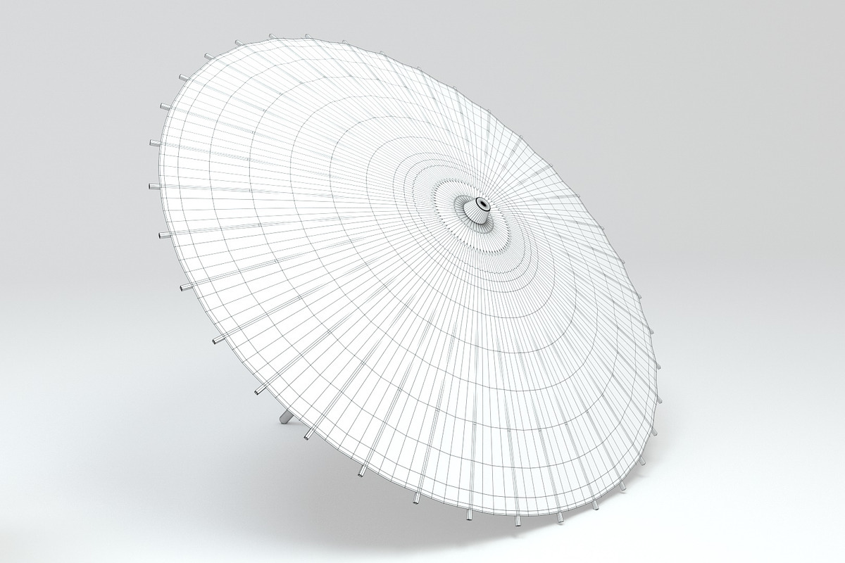 Japanese Umbrella, an Object 3D Model by 3DTreatment (Photo 4 of 8)