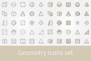 Geometry and trigonometry icons set, an Outline Icon by VenomousVector