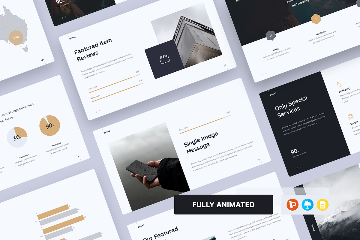 BeMind - Minimal & Creative Template, a Presentation Template by UDEA Store (Photo 1 of 18)