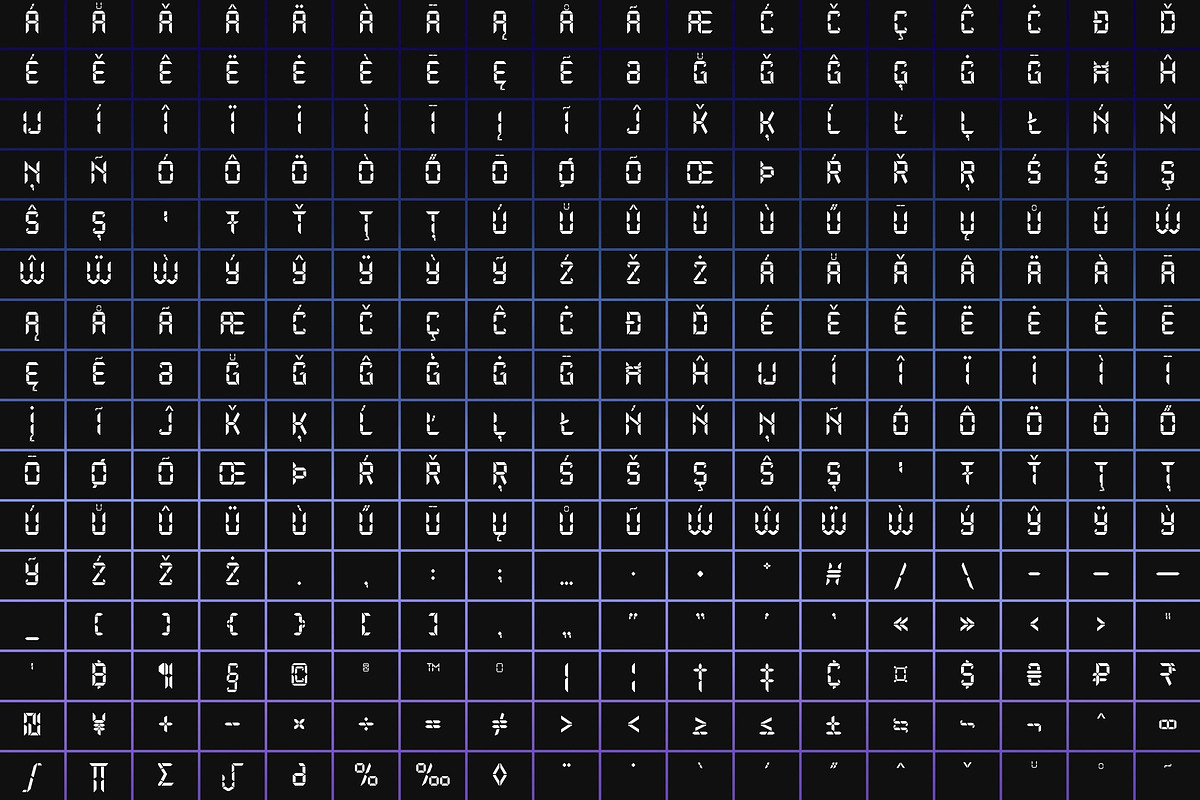 Upper Clock Digital 4 All-cap Font, a Handwritten Font by Casloop Studio (Photo 4 of 8)