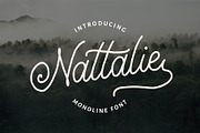 Nattalie Monoline Font, a Script Font by Analogous (Thumbnail 1 of 13)