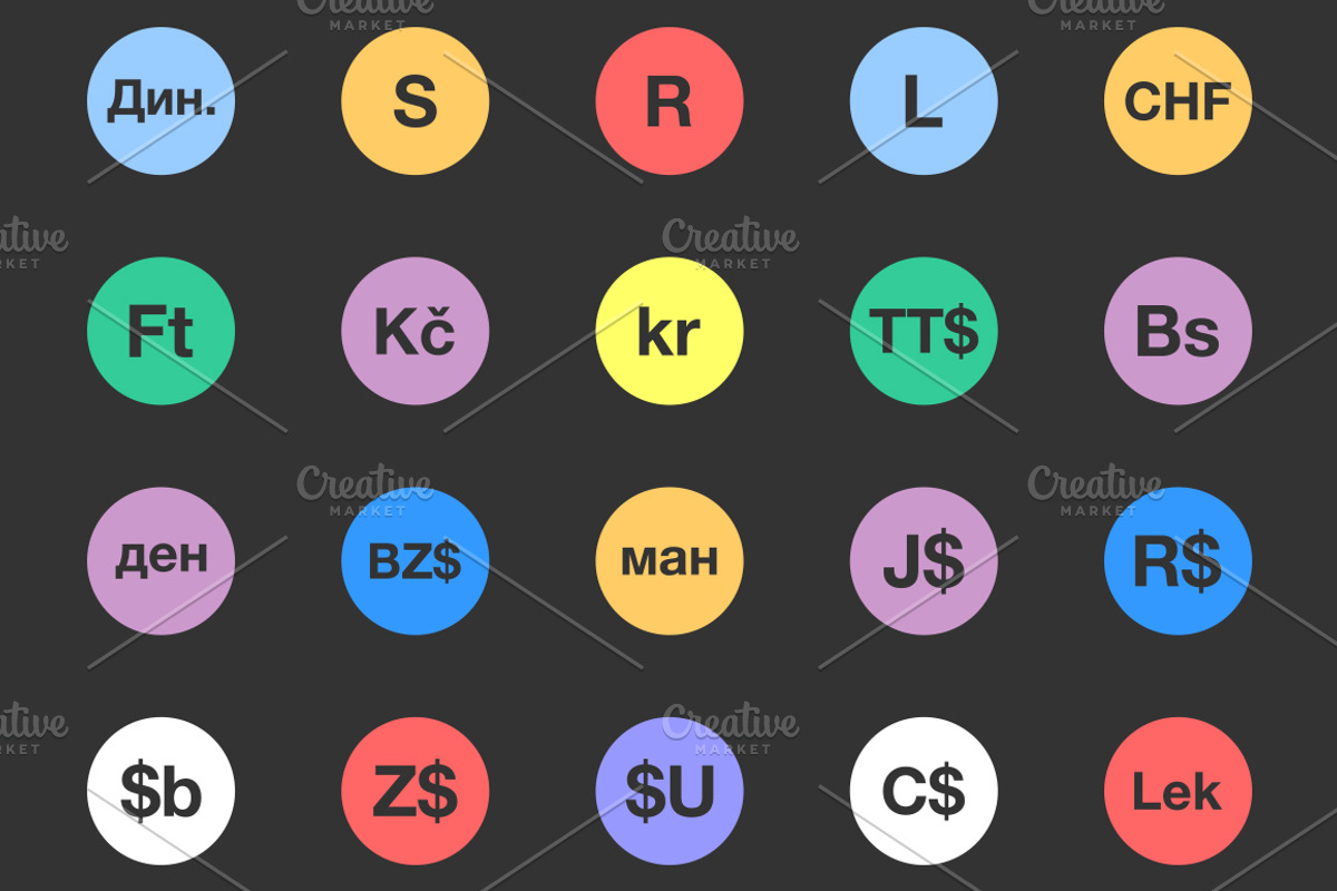 World Currency Symbols / Icons preview 3
