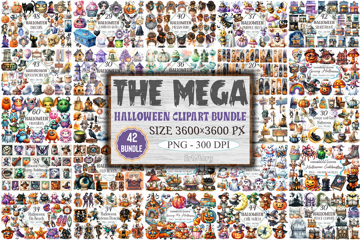 The Big Halloween Clipart PNG Bundle, a Graphic by designcity5 (Photo 2 of 4)