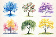 Pastel Spring Trees Clipart, an Illustration by Dream Creation (Thumbnail 5 of 5)
