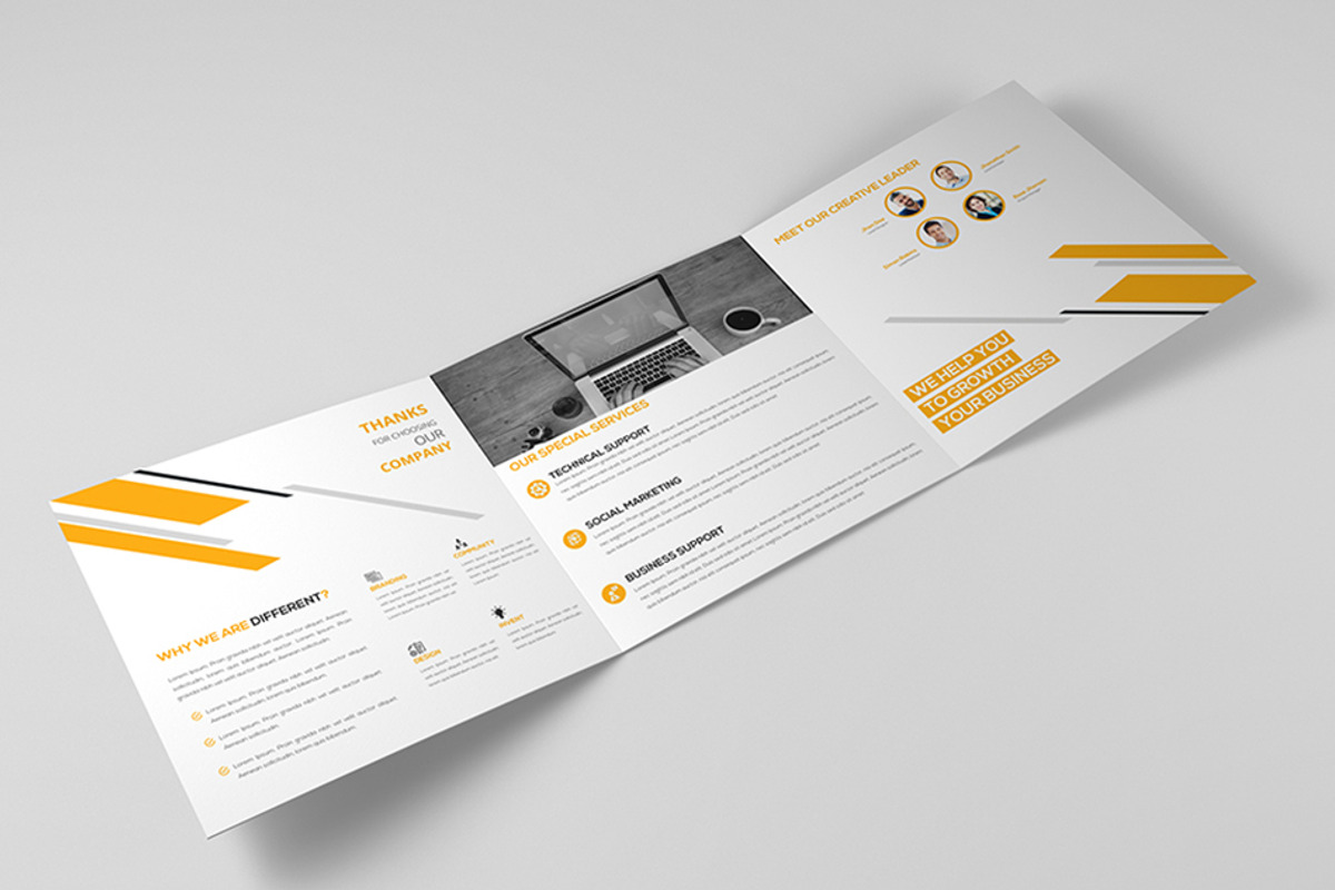 Square Trifold Brochure - 01, a Brochure Template by Shapnochura Design Studio (Photo 12 of 12)