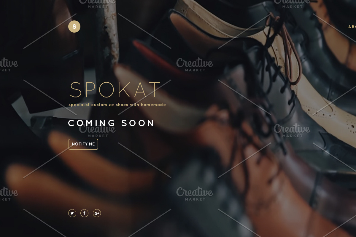 Spokat Coming soon PSD Template, a Templates & Theme by Kayytechin Shop (Photo 2 of 4)