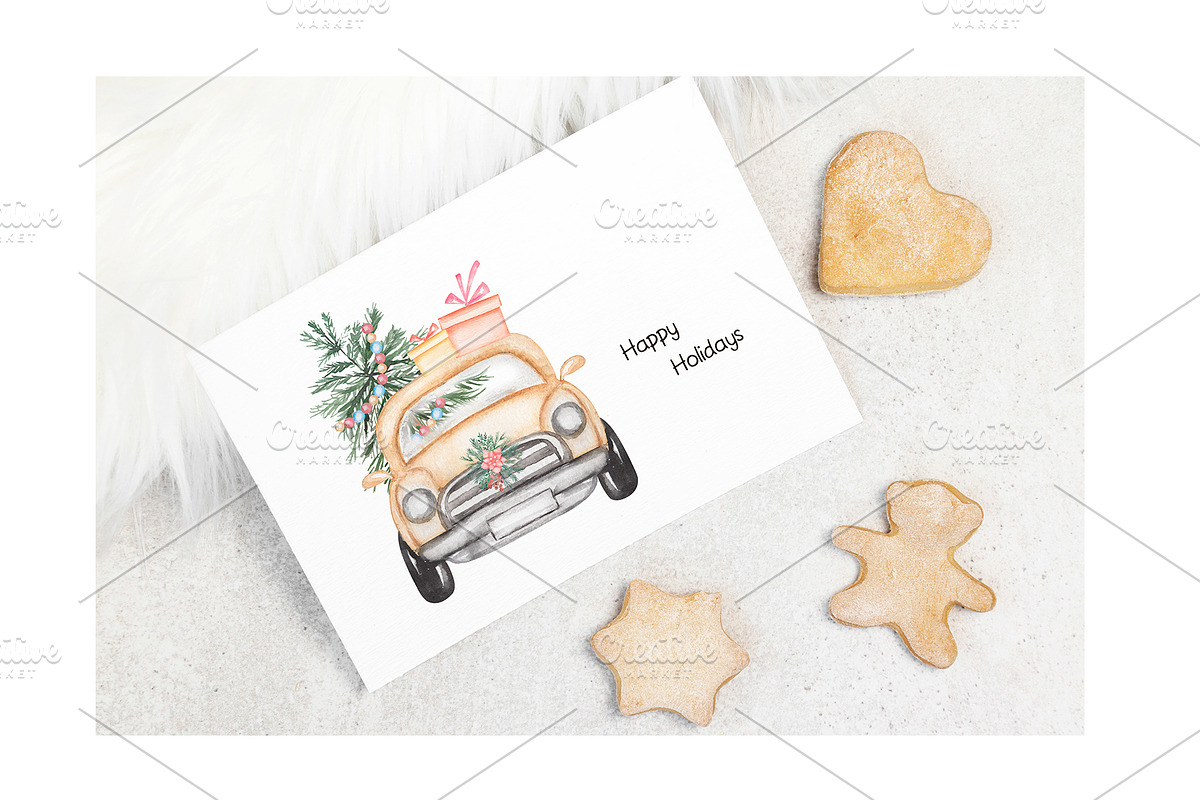 Watercolor Christmas Holidays, a Seasonal Illustration by MayaNavits (Photo 14 of 16)