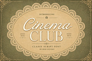 Cinema Club, a Script Font by StudioRhd (Thumbnail 1 of 9)