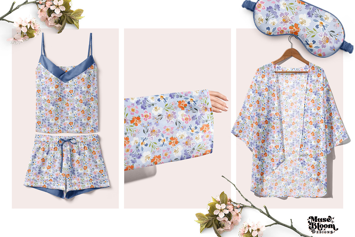 Floral Seamless Print -Spring Garden, a Pattern Graphic by MuseBloomDesigns (Photo 5 of 8)