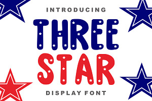 Three Star, a Symbol Font by Fourteen Letter