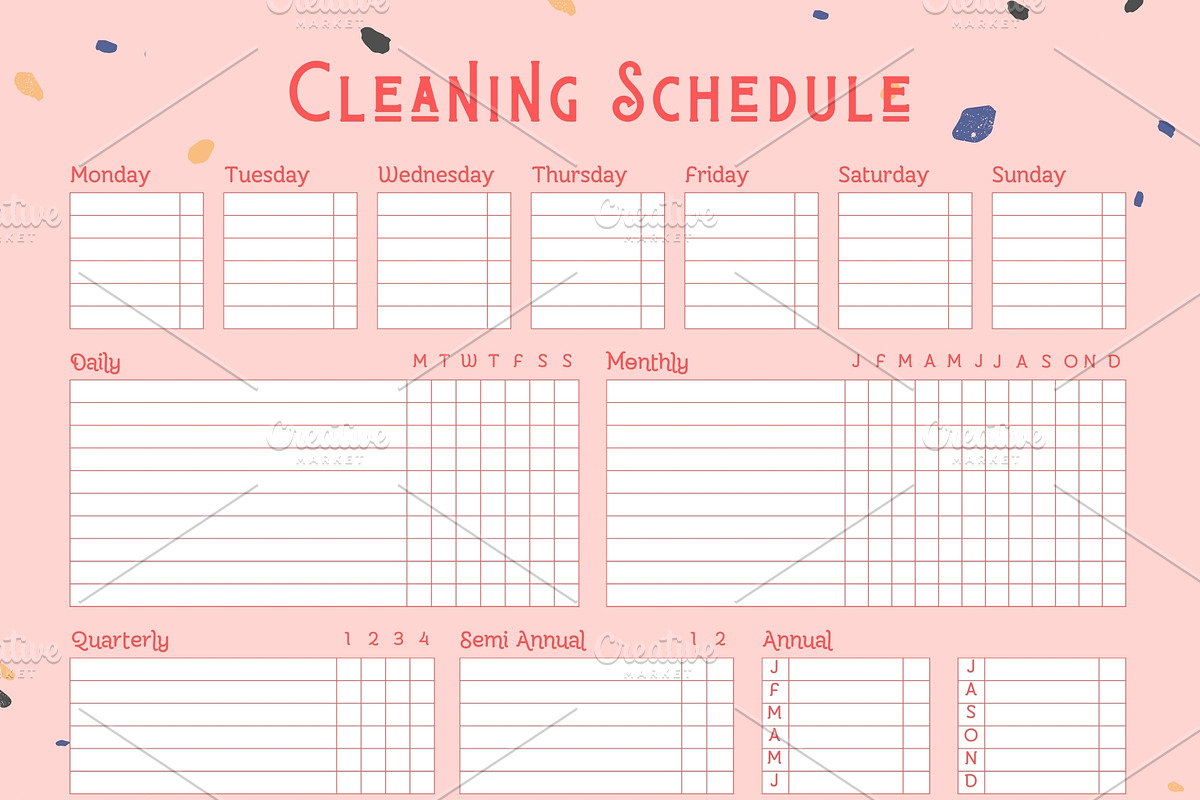 House Cleaning Schedule For Moms., a Social Media Template by Classic Clic (Photo 3 of 3)