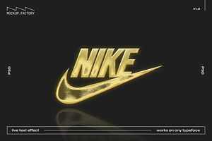 Gold Live Type & Vector Effect