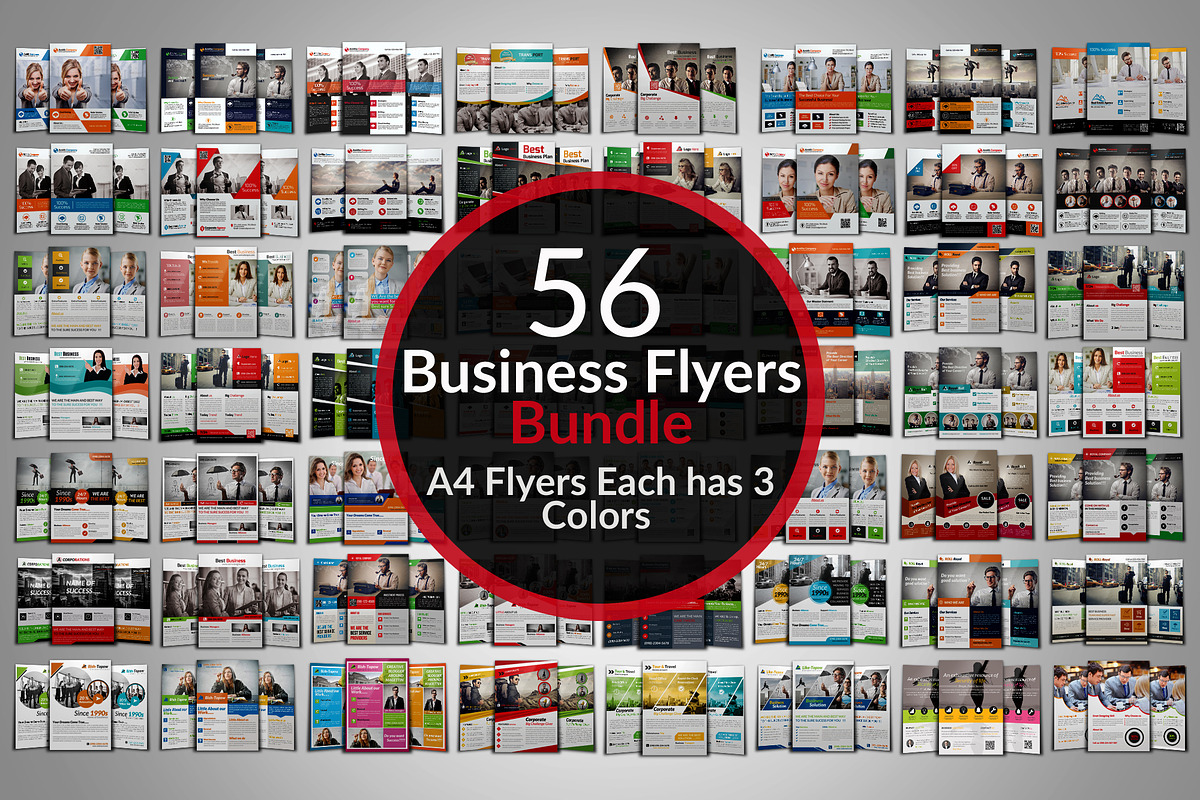 56 Creative Business Flyers Bundle, a Flyer Template by Psd Templates (Photo 1 of 2)