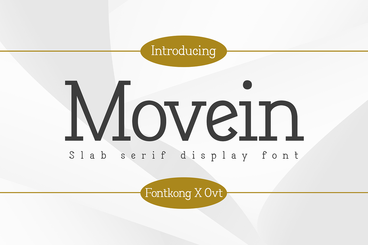 Movein - Slab Serif Display Font, a Slab Serif Font by overlaytemplates (Photo 1 of 5)