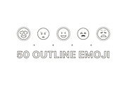 Line emoji, an Outline Icon by denisgorelkin (Thumbnail 3 of 4)