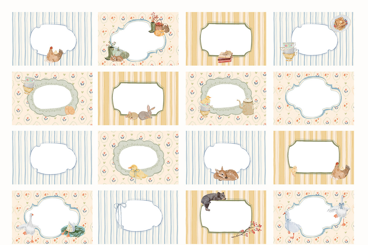 Whimsical Cottagecore Frames, a Decorative Illustration by whiteheartdesign (Photo 7 of 9)