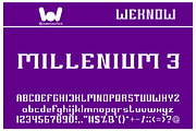 Millenium 3 font, a Font by weknow (Thumbnail 3 of 5)