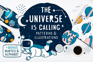 Space illustrations & patterns