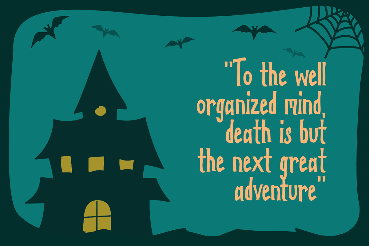 Hayowen Spooky Typeface + Extras, a Serif Font by Fikry Alfatih (Photo 5 of 7)