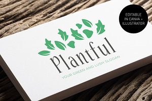 Sustainable Leaf Logo – Canva & AI, a Branding & Logo Template by Elibee