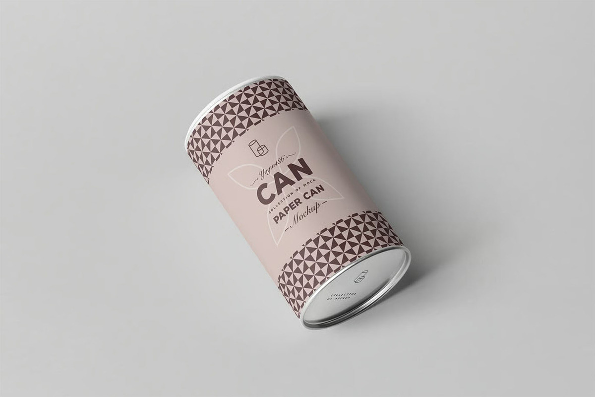 Paper Can Mock-up, a Cups & Container Mockup by zippypixelstudio (Photo 8 of 14)
