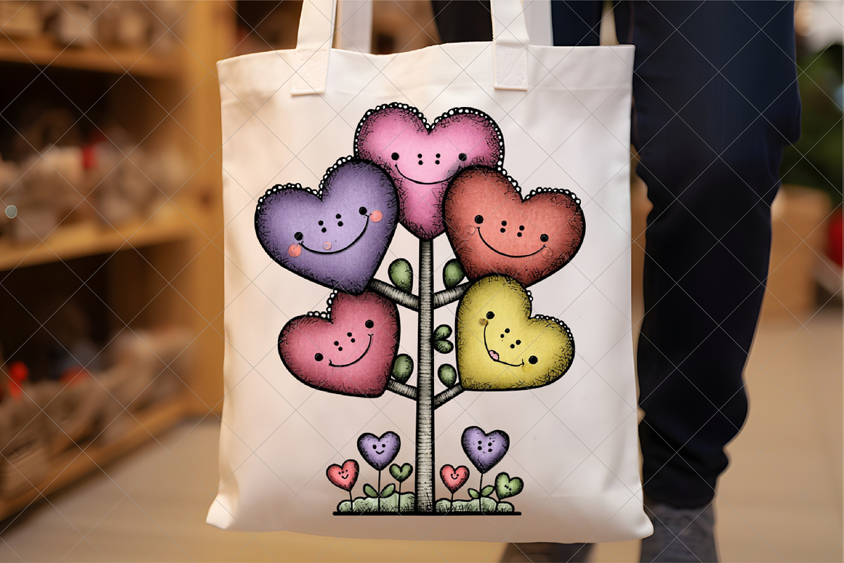 Whimsical Valentines Day Heart Tree, an Illustration by SinaCreation (Photo 6 of 7)