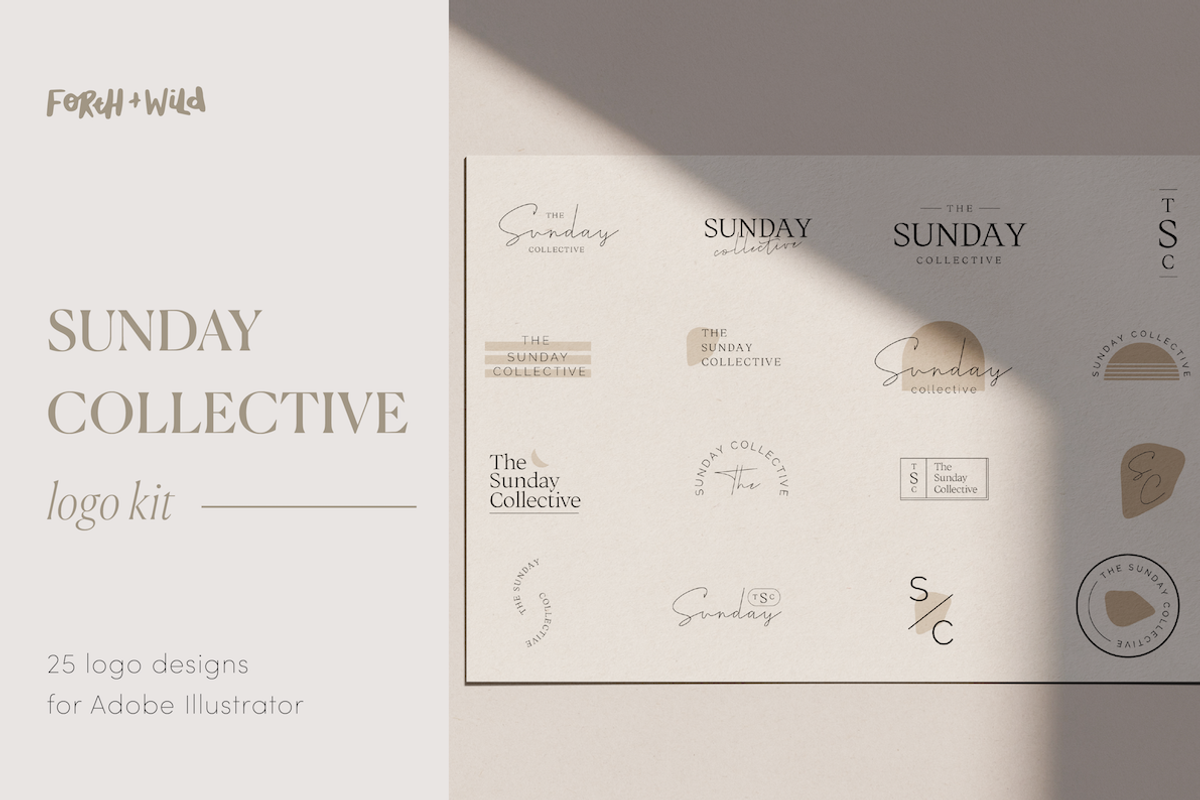 Modern Premade Logo Bundle, a Branding & Logo Template by Forth and Wild (Photo 1 of 11)