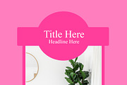 Pink Pinterest Pin Templates, a Social Media Template by Delux Designs (DE), LLC (Thumbnail 3 of 5)