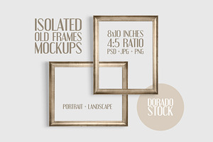 Isolated Old Frames Mockup