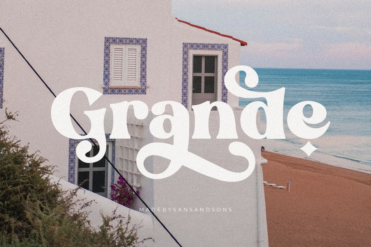 Grande - Retro Font, a Serif Font by Sans & Sons (Photo 1 of 11)