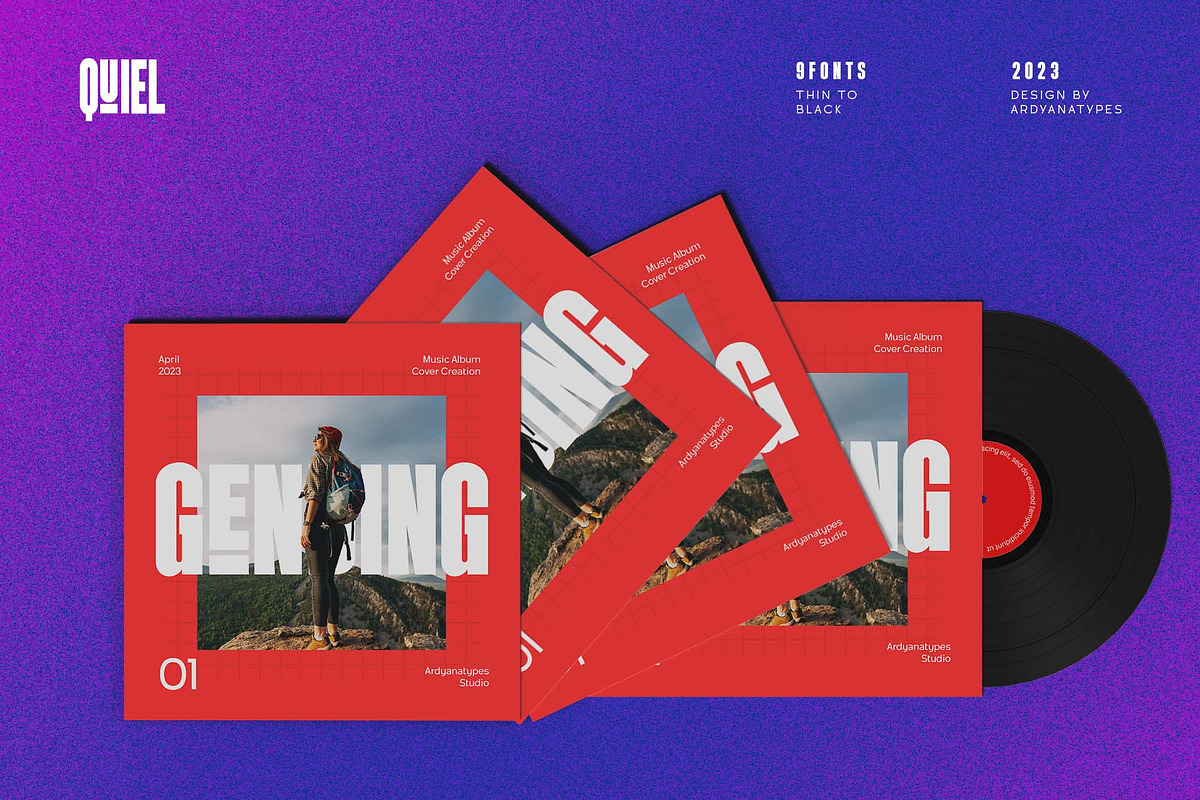 Quiel - Super Condensed Font, a Sans Serif Font by Ardyanatypes (Photo 5 of 12)