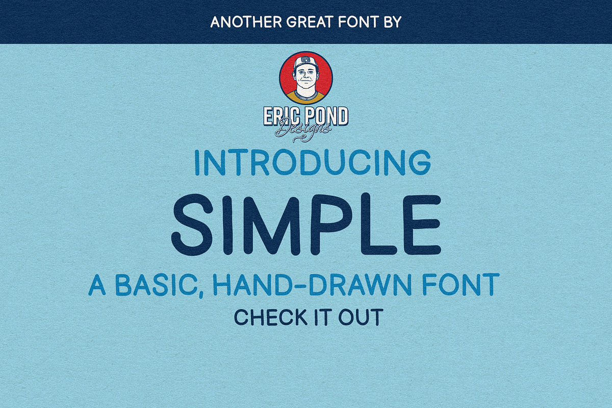 Simple, a Handwritten Font by Eric Pond Designs (Photo 1 of 3)