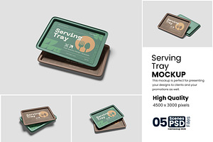 Versatile Serving Tray Mockup