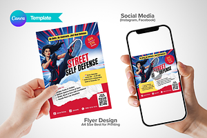 Canva Street Self Defense Flyer, a Flyer Template by antyalias store