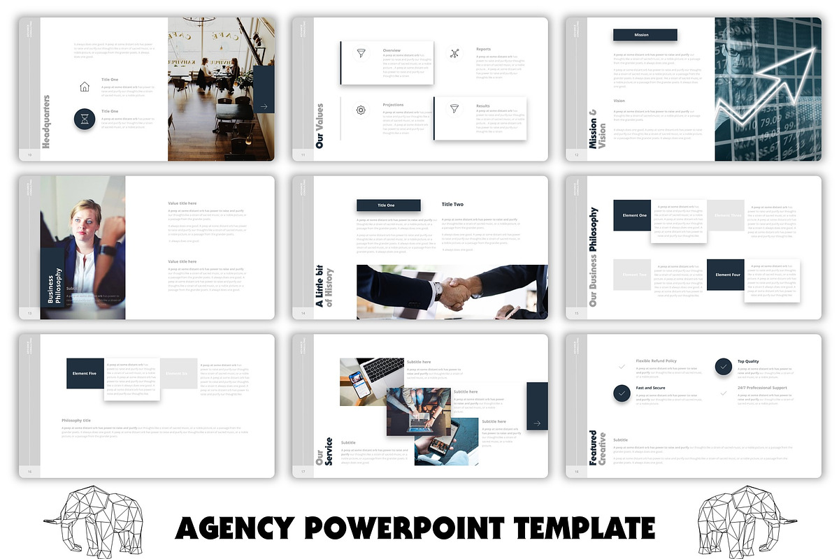 [PPTX] Agency - PowerPoint Template, a Presentation Template by litoondev (Photo 2 of 11)