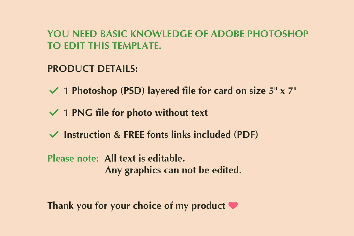 Wreath Photo Card PSD Template, a Card Template by PSD templates and Photos (Photo 5 of 5)