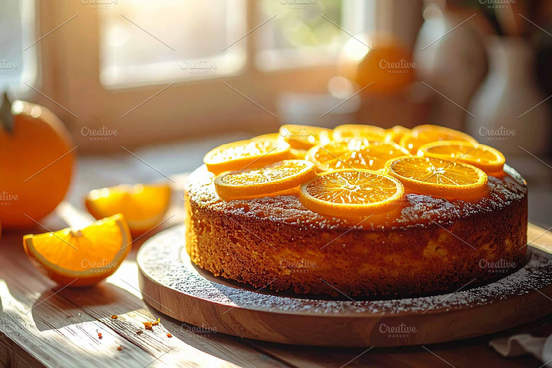 Homemade orange cake background, a Food & Drink Photo by Pray Art Design Studio
