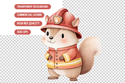 Firefighter Animals Clipart, an Animal Illustration by TatiMockup (Thumbnail 7 of 7)