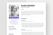 Resume Template with Photo - Eliza, a Resume Template by Olympia Resume (Thumbnail 1 of 6)