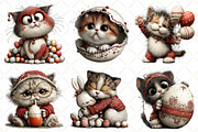 Whimsical Easter Cat Clipart, an Illustration by Black Bird Studio (Thumbnail 3 of 6)