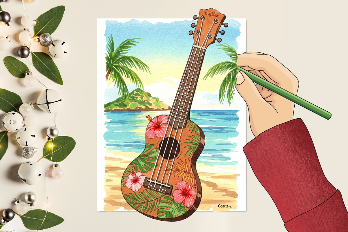 Hawaiian Summer Sublimation Clipart, an Illustration by RobertsArt (Photo 6 of 7)